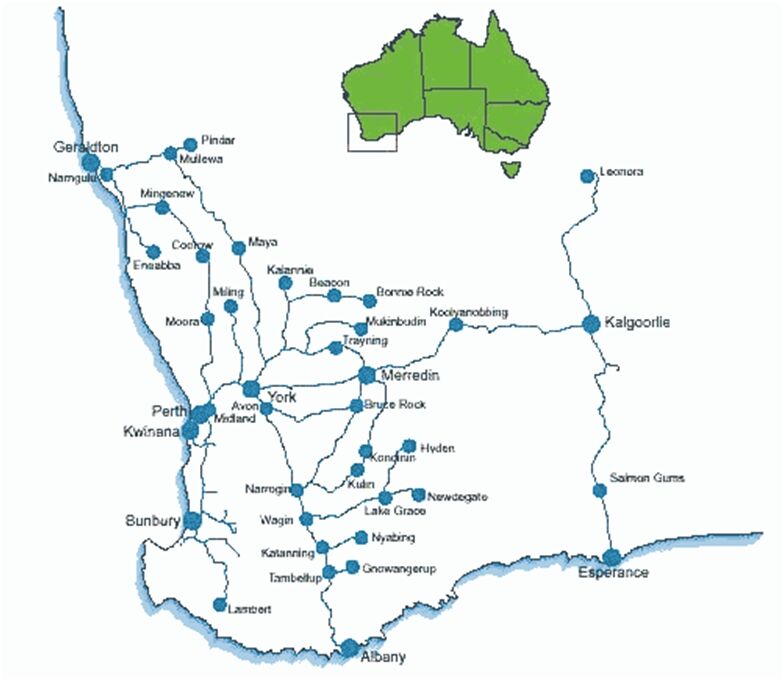 Non-urban routes in WA