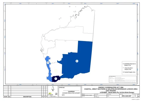 Map of Alinta Sales Pty Ltd licensed area