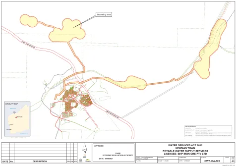 Map of BHP Iron Ord Newman 2 licensed area