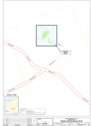 Map of BH Nickel West licensed area
