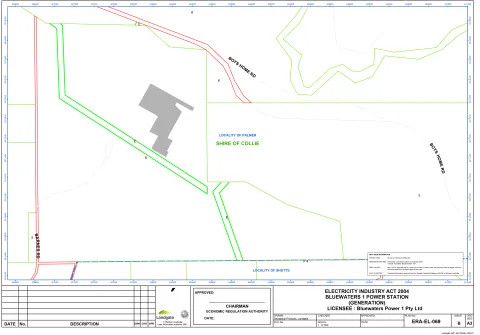 Map of BlueWaters Power 1 Pty Ltd Generation licensed area