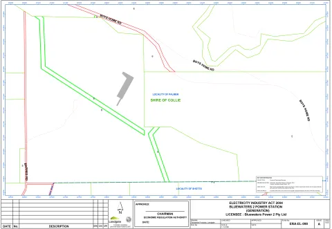 Map of BlueWaters Power 2 Pty Ltd licensed area