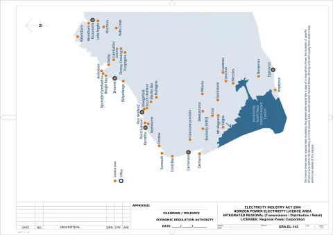 Map of Horizon Power licensed area