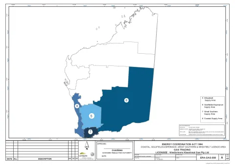 Wesfarmers KleenHeat Gas Pty Ltd licensed map area