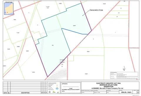 Map of Merredin Project Company Pty Ltd licensed area