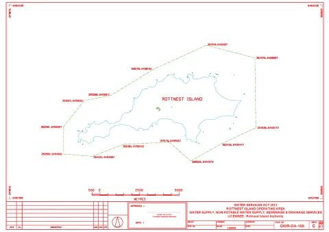 Rottnest Island Authority licensed map area