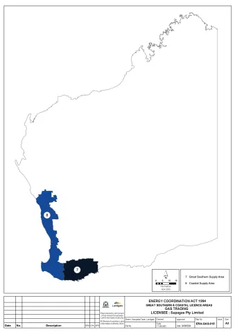 Supagas Pty Limited licensed map area