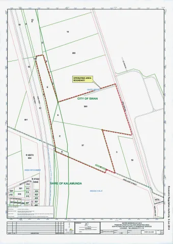 Map of WA Sewage Pty Ltd licensed area