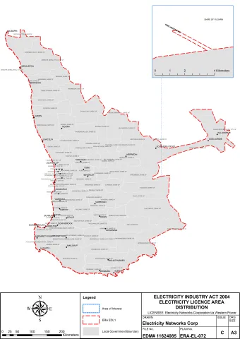 Map of Western Power licensed area