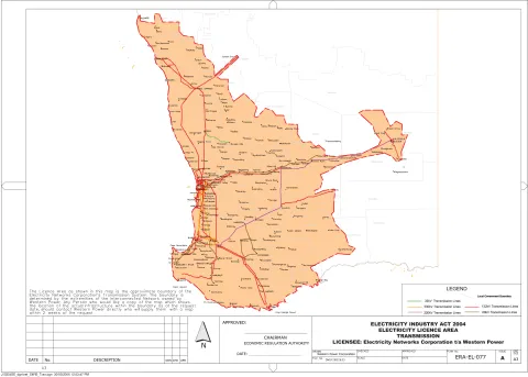 Map of Western Power licensed area