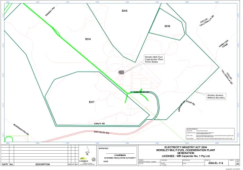Map of WR Carpenter No.1 Pty Ltd licensed area